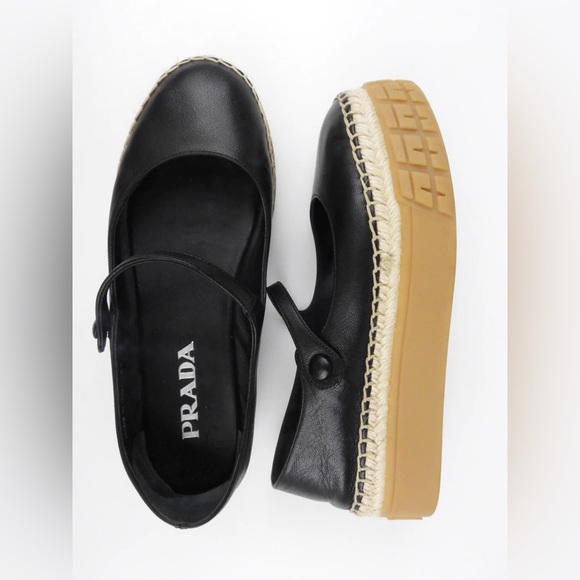 Black Prada Mary Janes Espadrilles platform - Picture 8 of 10